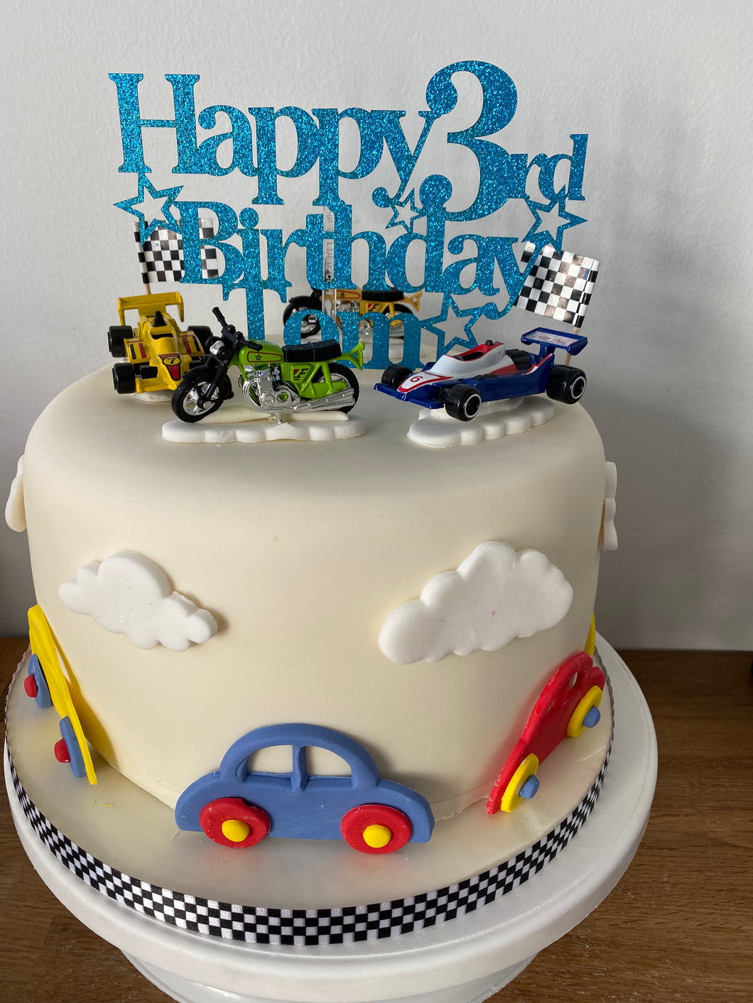 Children's car themed cake
